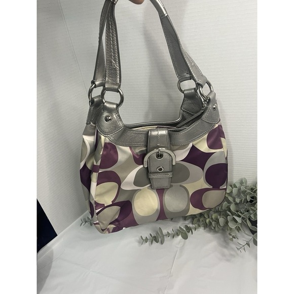 Coach Y2K Purple/Sliver Shoulder Purse - Picture 3 of 11